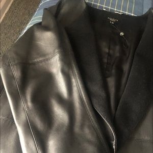 Talbots Black leather jacket Size XL